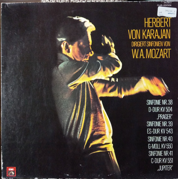 Cover Herbert von Karajan, W.A. Mozart* - Herbert Von Karajan Dirigiert Sinfonien Von W.A. Mozart (2xLP, Comp, Club) Schallplatten Ankauf