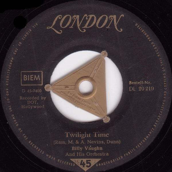 Cover Billy Vaughn And His Orchestra - Twilight Time / Estrellita (7, Single, Mono) Schallplatten Ankauf