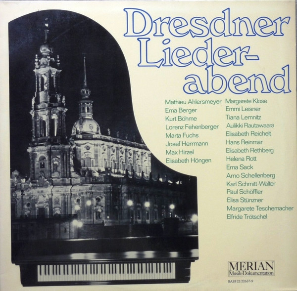 Cover Various - Dresdner Liederabend (2xLP, Comp, Mono) Schallplatten Ankauf