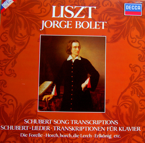 Cover Liszt* - Jorge Bolet - Schubert Song Transcriptions (LP) Schallplatten Ankauf