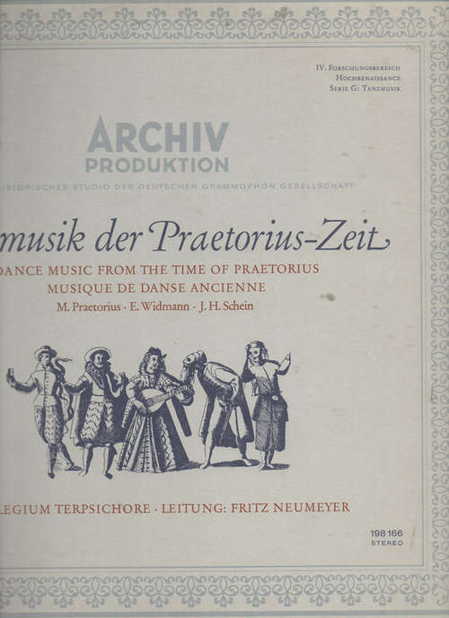 Cover Collegium Terpsichore · Leiting: Fritz Neumeyer – M. Praetorius* · E. Widmann* · J. H. Schein* - Tanzmusik Der Praetorius-Zeit (LP, Album, RE, Lab) Schallplatten Ankauf
