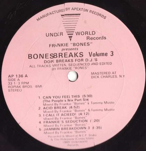 Cover Frankie Bones* Presents Bonesbreaks - Volume 3 - Dope Breaks For D.J.'s (LP) Schallplatten Ankauf