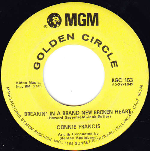 Cover Connie Francis - Breakin' In A Brand New Broken Heart (7, Single, RE) Schallplatten Ankauf