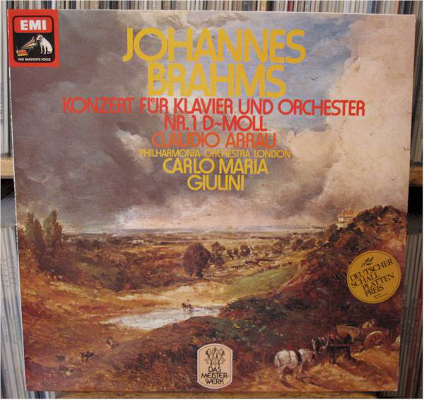 Cover Johannes Brahms - Claudio Arrau, Philharmonia Orchester London*, Carlo Maria Giulini - Konzert Für Klavier Und Orchester Nr. 1 D-moll Op. 15 (LP, RE) Schallplatten Ankauf