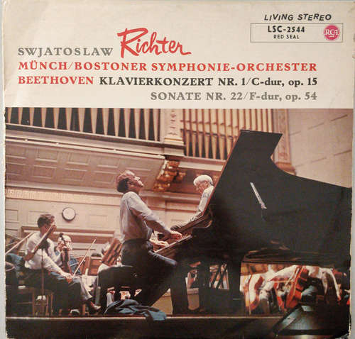 Cover Swjatoslaw Richter*, Münch* / Bostoner Symphonie Orchester*, Beethoven* - Klavierkonzert Nr. 1 / C-dur, Op. 15 - Sonate Nr. 22 / F-dur, Op. 54 (LP) Schallplatten Ankauf