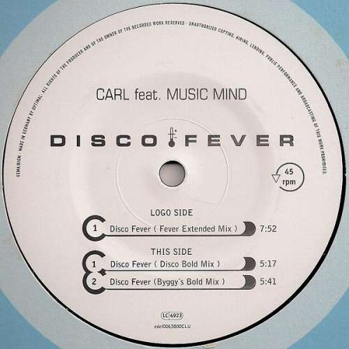 Cover Carl* feat. Music Mind - Disco Fever (12) Schallplatten Ankauf