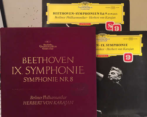 Cover Ludwig van Beethoven, Herbert von Karajan - Beethoven Symphonies 8 & 9.  (2xLP) Schallplatten Ankauf