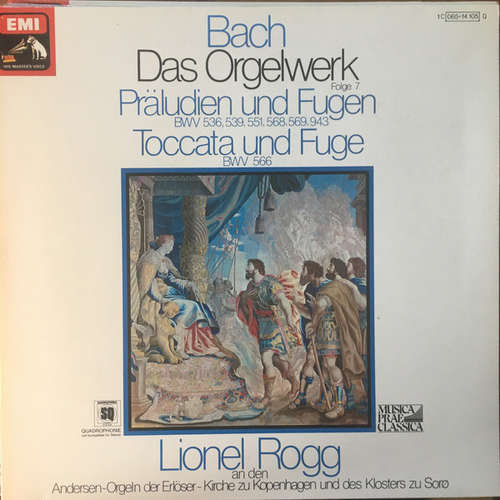Cover Bach* - Lionel Rogg - Das Orgelwerk - Folge 7 - Präludien Und Fugen / Toccata Und Fuge (LP, Quad) Schallplatten Ankauf