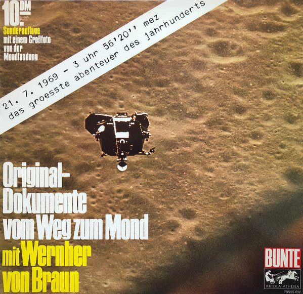 Cover Wernher Von Braun - Original-Dokumente Vom Weg Zum Mond Mit Wernher Von Braun (LP) Schallplatten Ankauf
