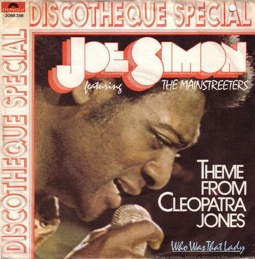 Cover Joe Simon Featuring The Mainstreeters - Theme From Cleopatra Jones (7, Single) Schallplatten Ankauf