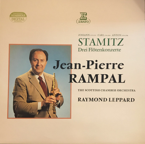 Cover Carl Stamitz, Anton Stamitz, J. Stamitz*, Jean-Pierre Rampal - 3 Concertos = 3 Konzerts (LP) Schallplatten Ankauf