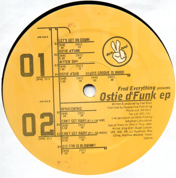 Cover Fred Everything - Ostie D'Funk EP (12, EP) Schallplatten Ankauf