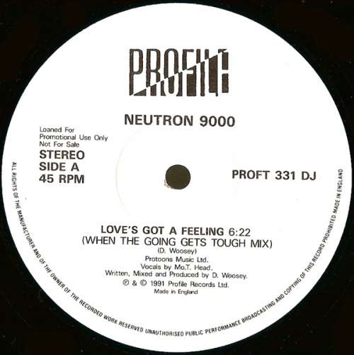 Cover Neutron 9000 - Love's Got A Feeling (12, Single, Promo) Schallplatten Ankauf