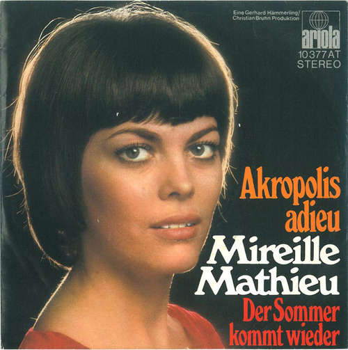 Cover Mireille Mathieu - Akropolis Adieu (7, Single, DGG) Schallplatten Ankauf