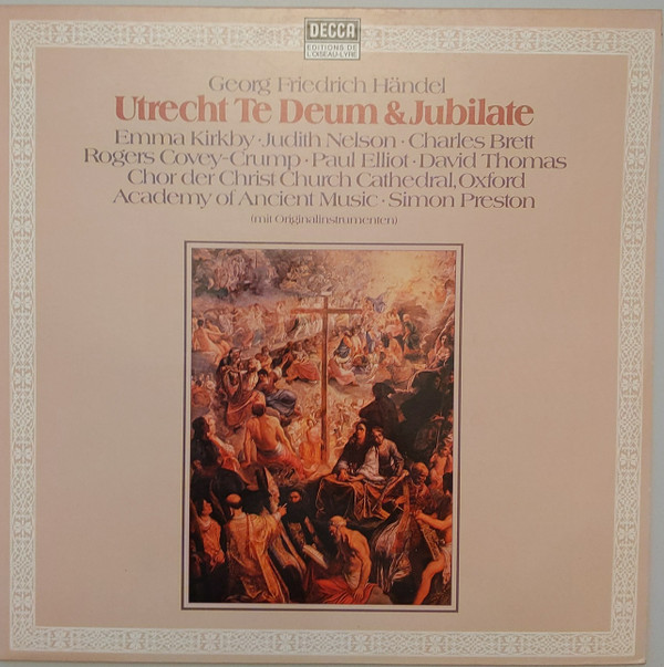 Cover Handel* - Choir Of Christ Church Cathedral, Oxford*, The Academy Of Ancient Music - Utrecht Te Deum / Jubilate (LP) Schallplatten Ankauf