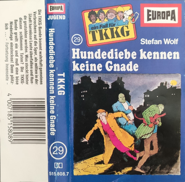 Cover Stefan Wolf - TKKG  29 - Hundediebe Kennen Keine Gnade (Cass) Schallplatten Ankauf