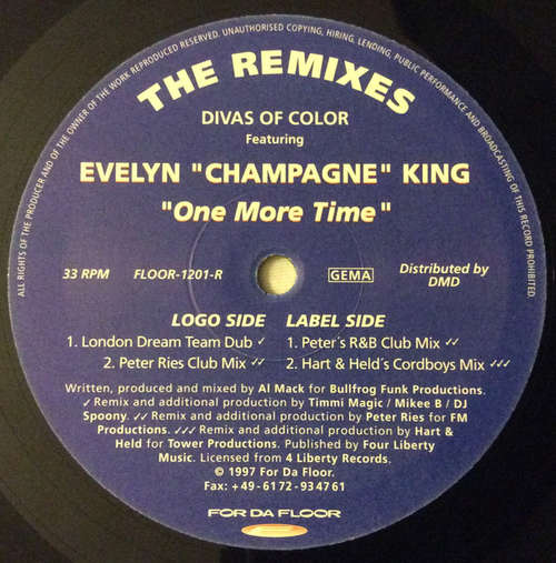Cover Divas Of Color Feat. Evelyn Champagne King* - One More Time (The Remixes) (12) Schallplatten Ankauf