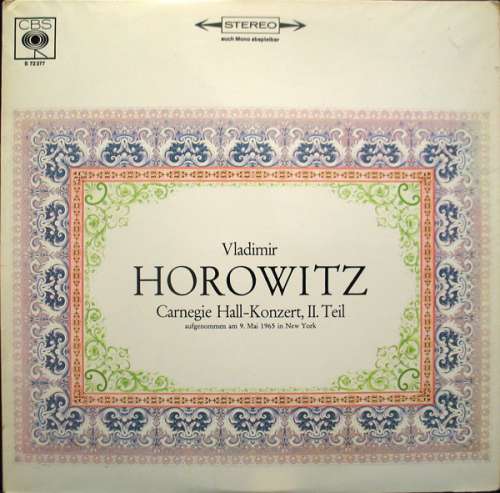 Cover Vladimir Horowitz - Carnegie Hall-Konzert, II. Teil (LP) Schallplatten Ankauf