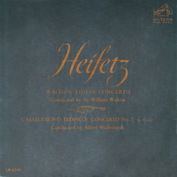 Cover Jascha Heifetz, Walton*, Castelnuovo-Tedesco* - Violin Concertos (LP, Mono, RP) Schallplatten Ankauf