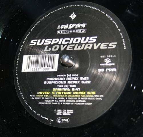 Cover Suspicious - Lovewaves (12) Schallplatten Ankauf