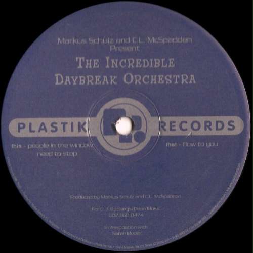 Cover Markus Schulz And CL McSpadden Present Incredible Daybreak Orchestra, The - People In The Window (12) Schallplatten Ankauf