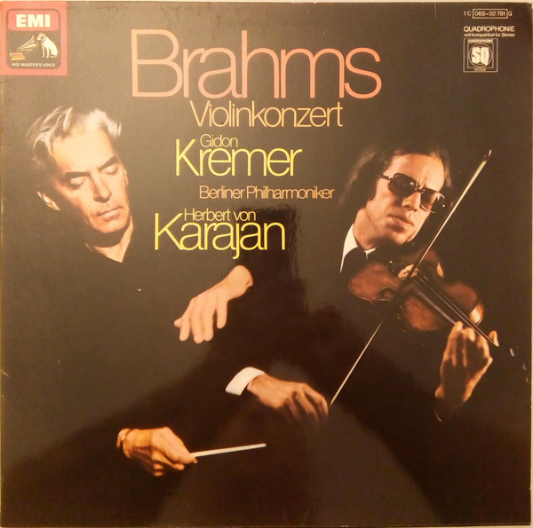 Bild Johannes Brahms / Gidon Kremer, Berliner Philharmoniker, Herbert Von Karajan - Konzert Für Violine Und Orchester D-Dur Op. 77 (LP, Quad) Schallplatten Ankauf