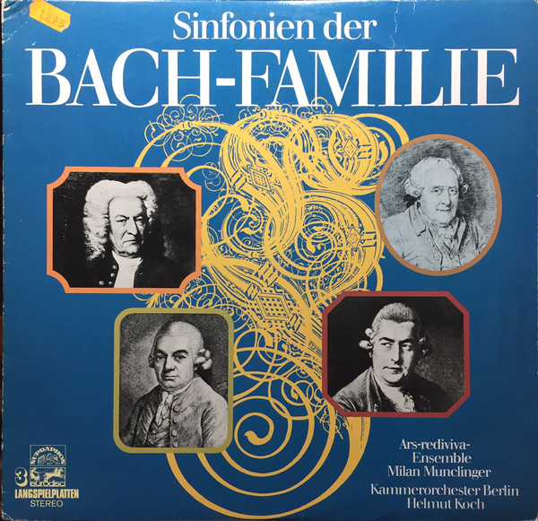 Cover J.S. Bach*, W.F. Bach*, C.P.E. Bach*, J.C. Bach* - Sinfonien der Bach-Familie (3xLP, Comp, tri) Schallplatten Ankauf