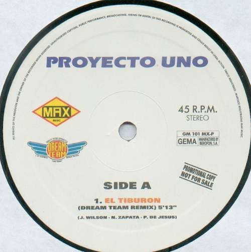 Cover Proyecto Uno - El Tiburón (Dream Team Remix) (12, Promo) Schallplatten Ankauf