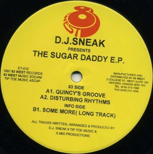 Cover The Sugar Daddy E.P. Schallplatten Ankauf