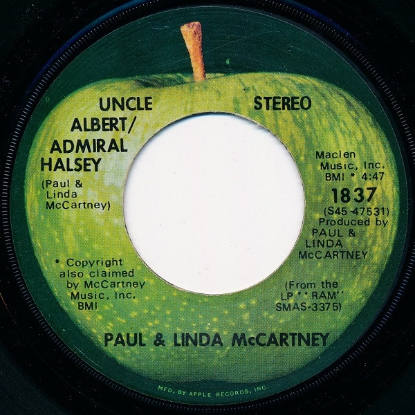 Cover Paul & Linda McCartney - Uncle Albert / Admiral Halsey (7, Scr) Schallplatten Ankauf