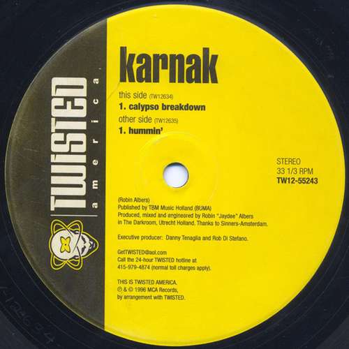 Cover Karnak - Calypso Breakdown / Hummin' (12) Schallplatten Ankauf