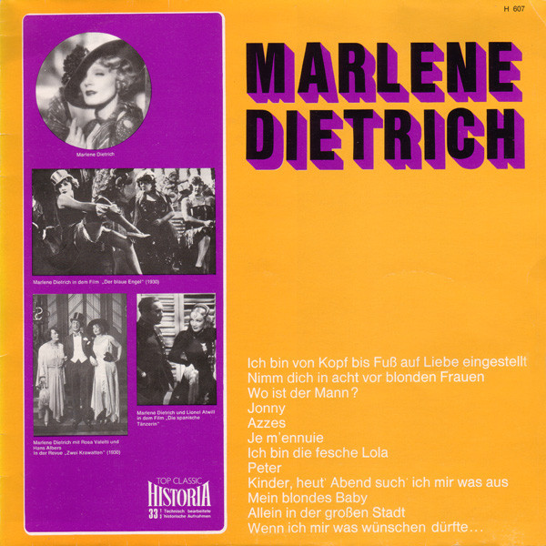 Cover Marlene Dietrich - Marlene Dietrich (LP, Comp) Schallplatten Ankauf