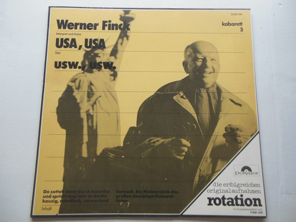 Bild Werner Finck - USA, USA - Usw., Usw. (LP, Album, RE) Schallplatten Ankauf