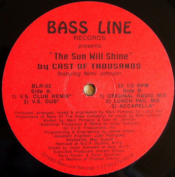 Cover Cast Of Thousands Featuring Mimi Johnson - The Sun Will Shine (12) Schallplatten Ankauf