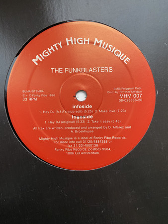 Cover The Funkblasters - Hey DJ (12) Schallplatten Ankauf