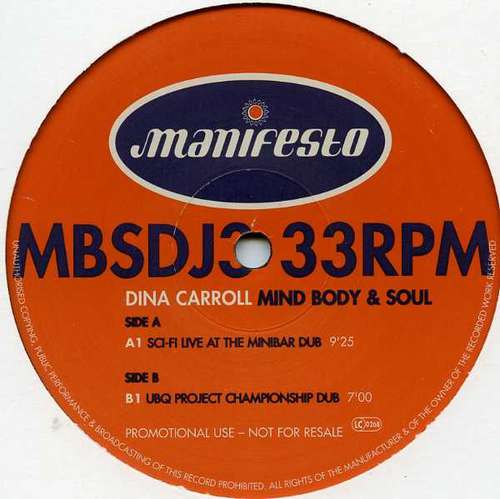 Cover Dina Carroll - Mind, Body & Soul (2x12, Promo) Schallplatten Ankauf