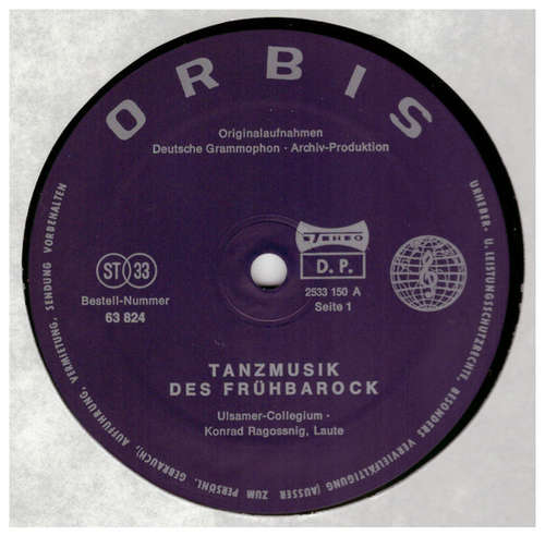 Bild Ulsamer-Collegium*, Konrad Ragossnig - Tanzmusik Des Frühbarock (LP) Schallplatten Ankauf