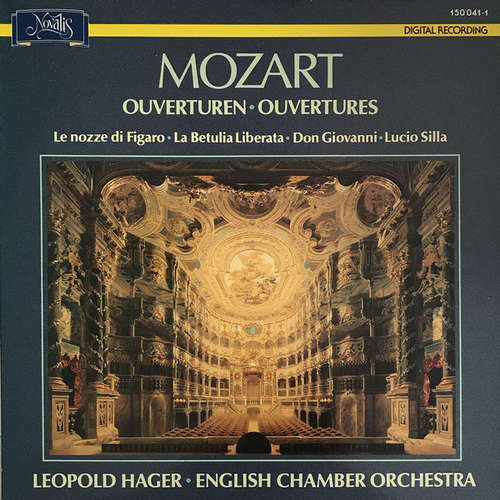 Cover Wolfgang Amadeus Mozart, English Chamber Orchestra, Leopold Hager - Ouverturen • Ouvertures (LP) Schallplatten Ankauf