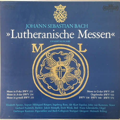 Cover Johann Sebastian Bach - Lutheranische Messen (4xLP, Box) Schallplatten Ankauf