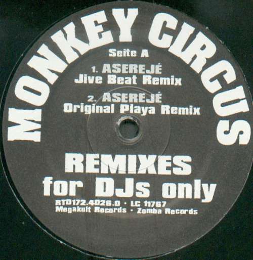 Cover Monkey Circus - Aserejé - Remixes For DJs Only (12) Schallplatten Ankauf