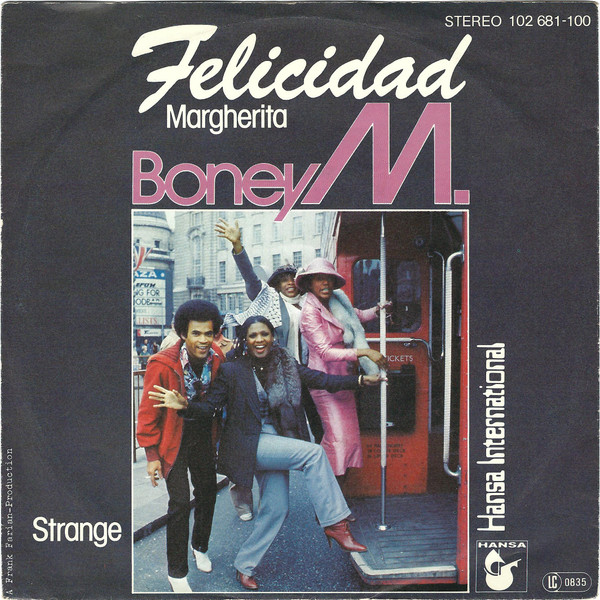 Cover Boney M. - Felicidad (Margherita) (7, Single, Sec) Schallplatten Ankauf