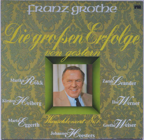 Cover Franz Grothe - Die Großen Erfolge Von Gestern (LP) Schallplatten Ankauf