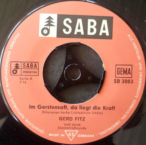 Bild Gerd Fitz - Im Gerstensaft, Da Liegt Die Kraft (7, Single) Schallplatten Ankauf
