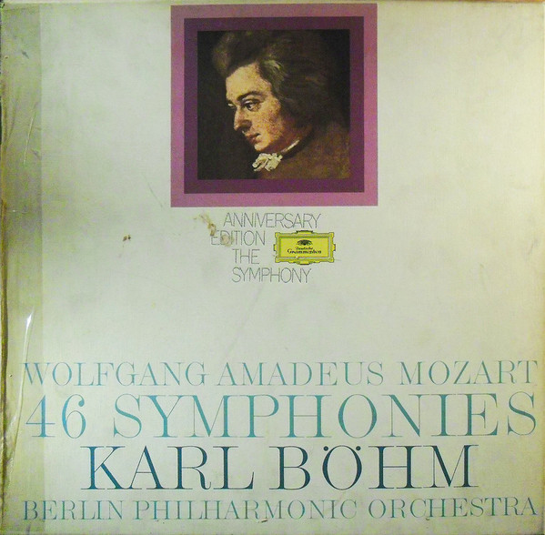 Cover Wolfgang Amadeus Mozart – Karl Böhm, Berlin Philharmonic Orchestra* - 46 Symphonies (15xLP, Comp + Box) Schallplatten Ankauf