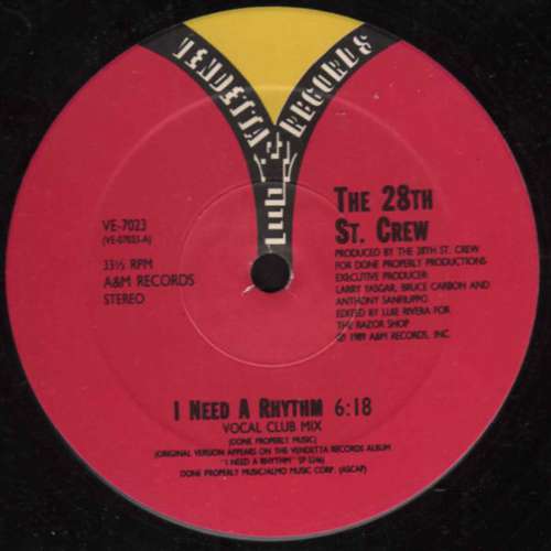 Cover The 28th St. Crew* - I Need A Rhythm (12) Schallplatten Ankauf