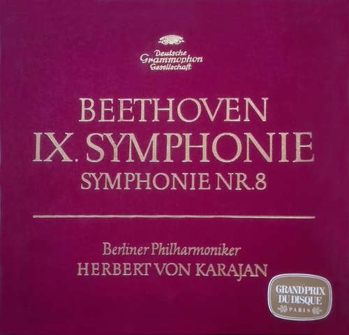 Cover Beethoven* - Berliner Philharmoniker, Herbert von Karajan - IX. Symphonie / Symphonie Nr. 8 (2xLP, RE + Box) Schallplatten Ankauf