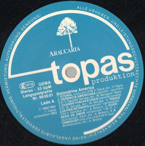 Cover Araucaria - Golondrina America (LP, Album) Schallplatten Ankauf