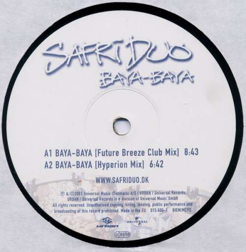 Cover Safri Duo - Baya-Baya (12) Schallplatten Ankauf