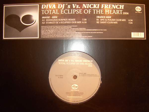 Cover Diva DJs vs. Nicki French - Total Eclipse Of The Heart 2006 (12) Schallplatten Ankauf