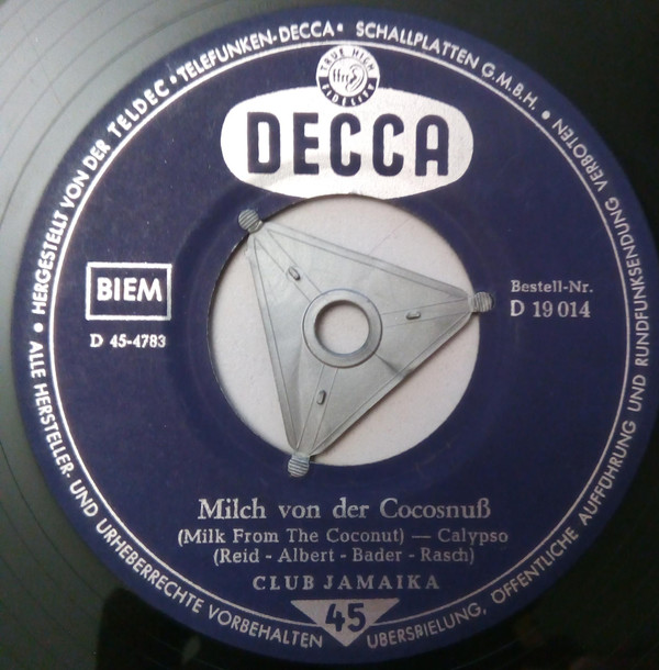 Cover Club Jamaika - Milch Von Der Cocosnuss / Jamaika-Mama (7) Schallplatten Ankauf
